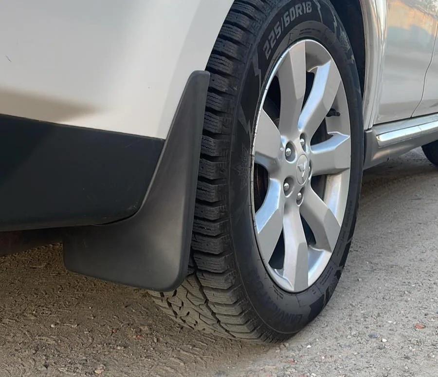 Mitsubishi Outlander XL 2006-2012 Широкий порог — бризковики, фото 4