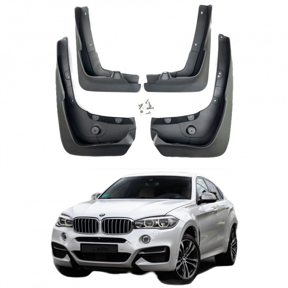 Бризковики BMW X6 F-16 М пакет 2014-2018, (4шт.)