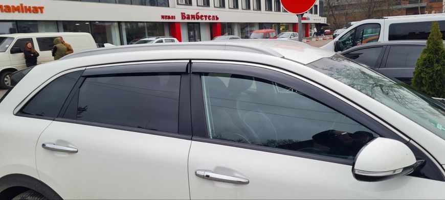 Дефлектори вікон вітровики до Kia Niro 2016-2022 З Хром Молдингом BKAJR1623-W/S фото